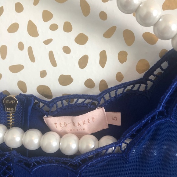 New Ted Baker Codi Embroidered Scalloped Dress - Picture 6 of 7